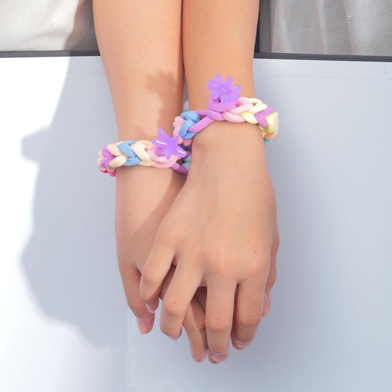 Colorful Braided Wristband with Silicone Mold Star Heart Shape Mold DIY Craft
