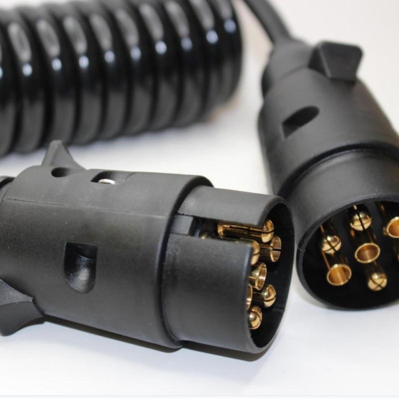 7 Pin 200cm Truck Light Edge Connector Extension Cable Trailer Power Cord Socket