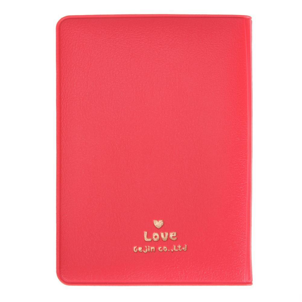 Simple Travel Passport Cover PU Multifunction Tickets Card Holder Case(Red)