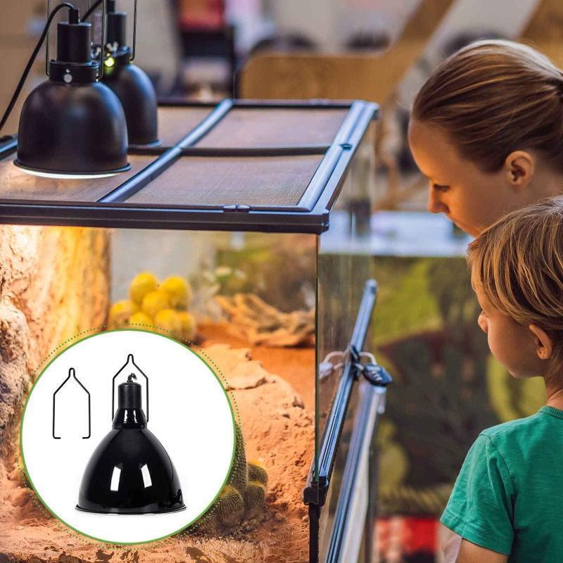 4 Pieces Reptile Lamp Hanger Metal Light Fixture Terrarium Light Accessories