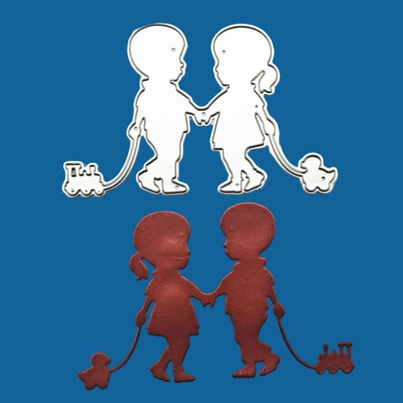 Metal Cutting Dies Kids Carbon Steel Stencil for Gift Cards Crafts Scrapbooking