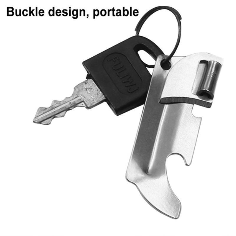 Polished Stainless Steel Small and Portable Beer Can Opener for Bar Beverage