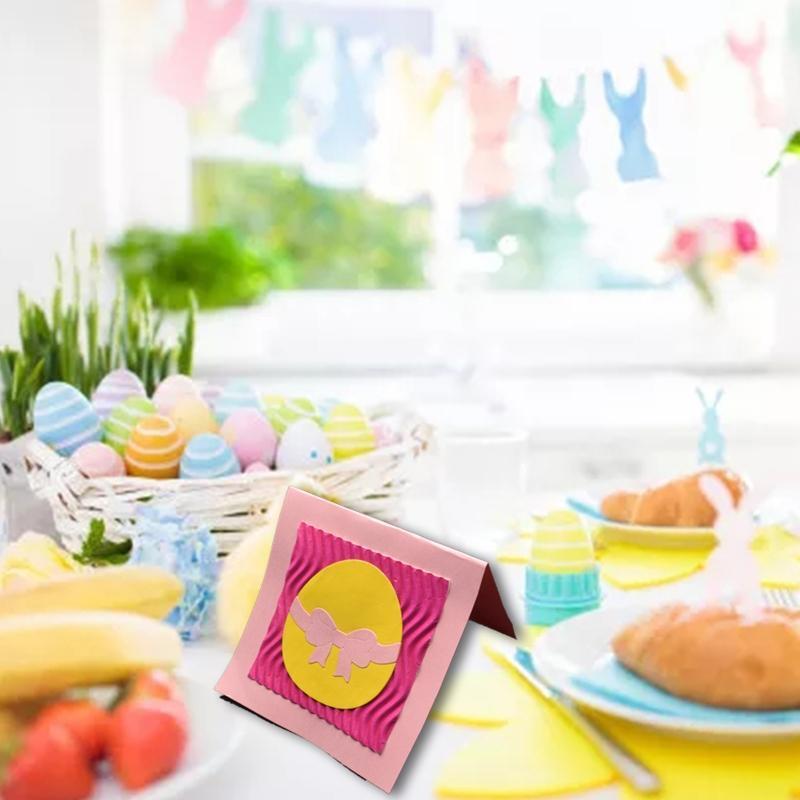Easter Egg with Bowknot Cutting Dies Stencil DIY Scrapbook Paper Card Template