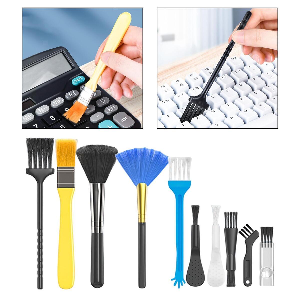 10Pcs Keyboard Brush Kit Portable Anti Static Cleaner Tools for Electronics