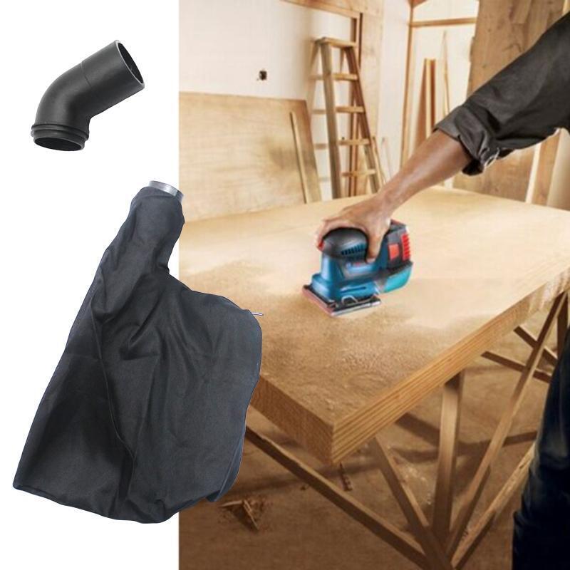 Dust Bag with Elbow Connector for Belt Sander Prevent Dust from Catching Eyes