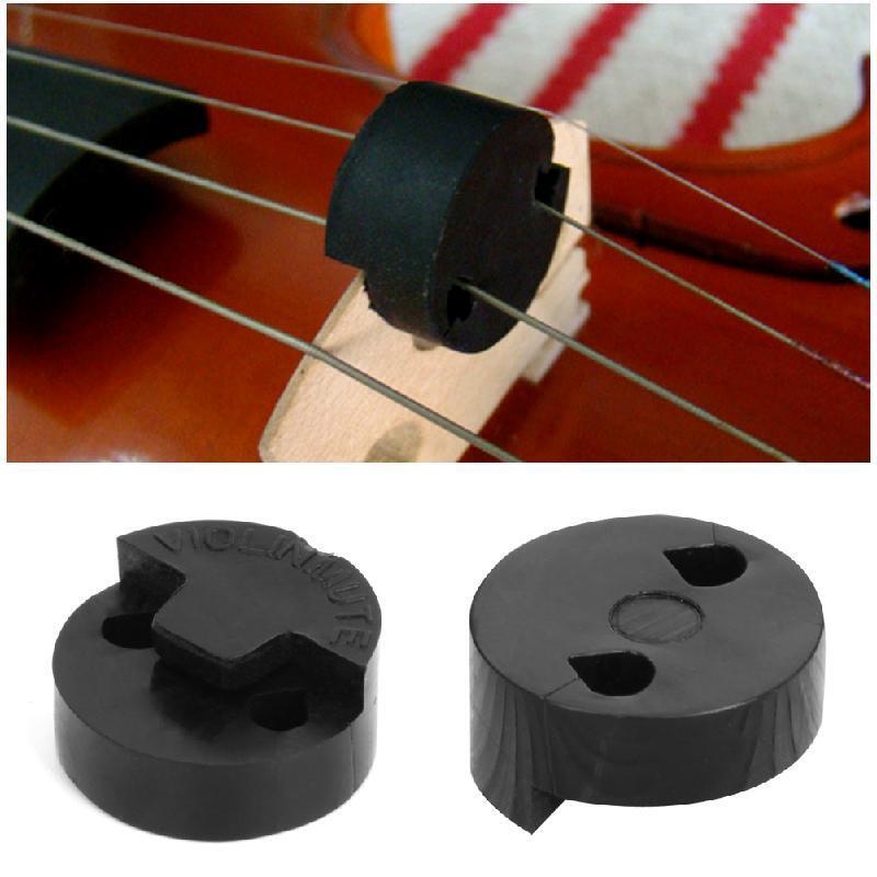 1Pc Acoustic Rubber Violin Mute Fiddle Silencer For Violin Sourdine Tools Black