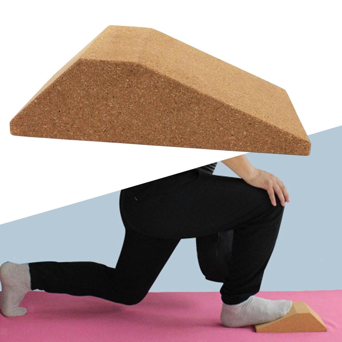 Cork Squat Wedge Block Exercise Brick Slant Board for Indoor Yoga