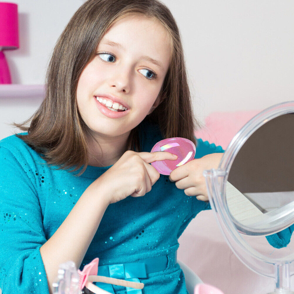 Women Egg Round Comb Anti Static Smoothing Hairdressing Hair Brush (Pink)