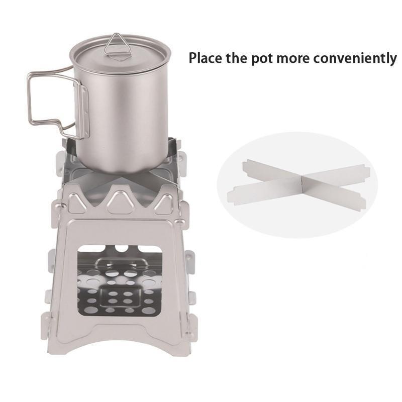Stainless Steel Stove Camping Collapsible Wood Burner for Picnic Hiking Barbecue