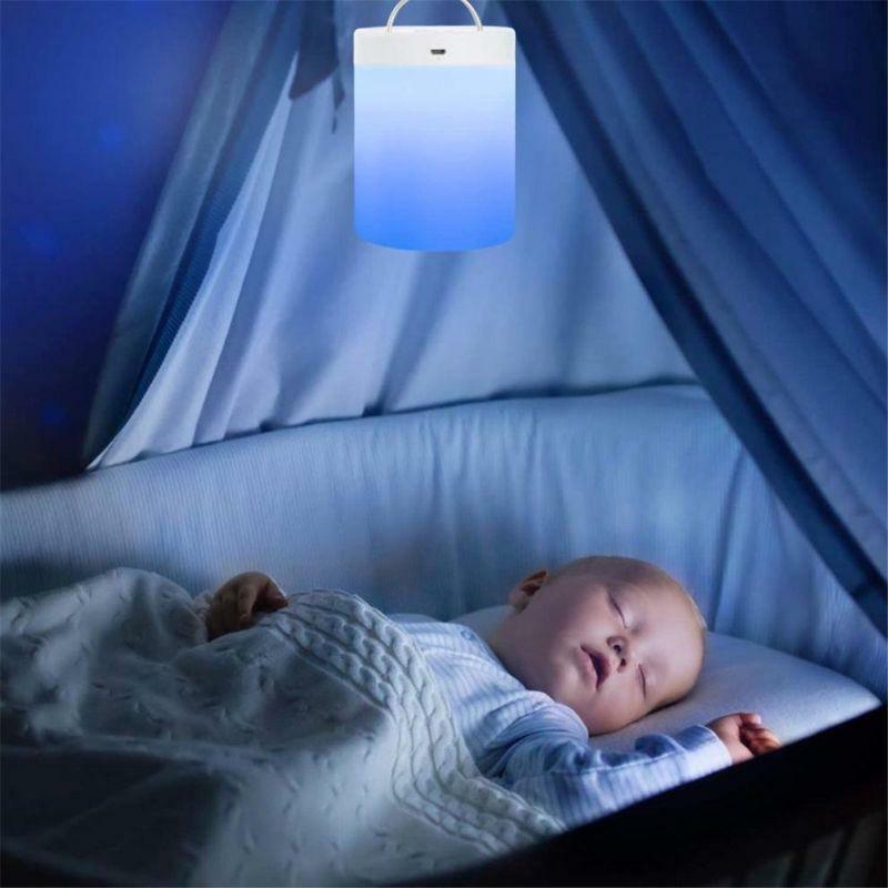 LED Night Light, Smart Bedside Table Lamp, Touch Control, Dimmable, USB Recharga