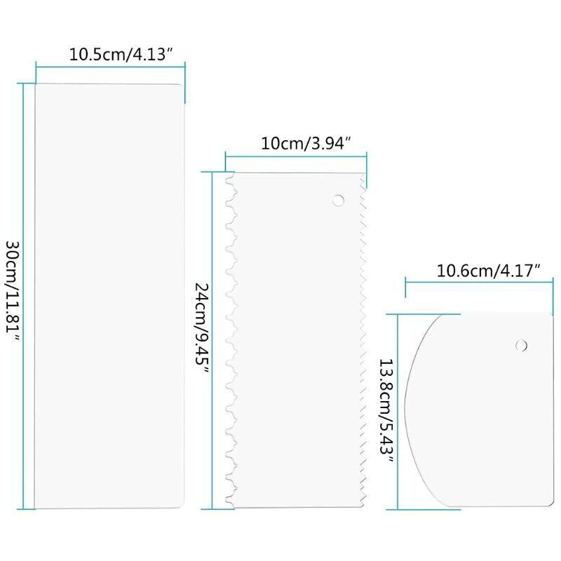 Large Cake Smoother Cake Edge Smoother Tools for Different Shapes of Cake Edges
