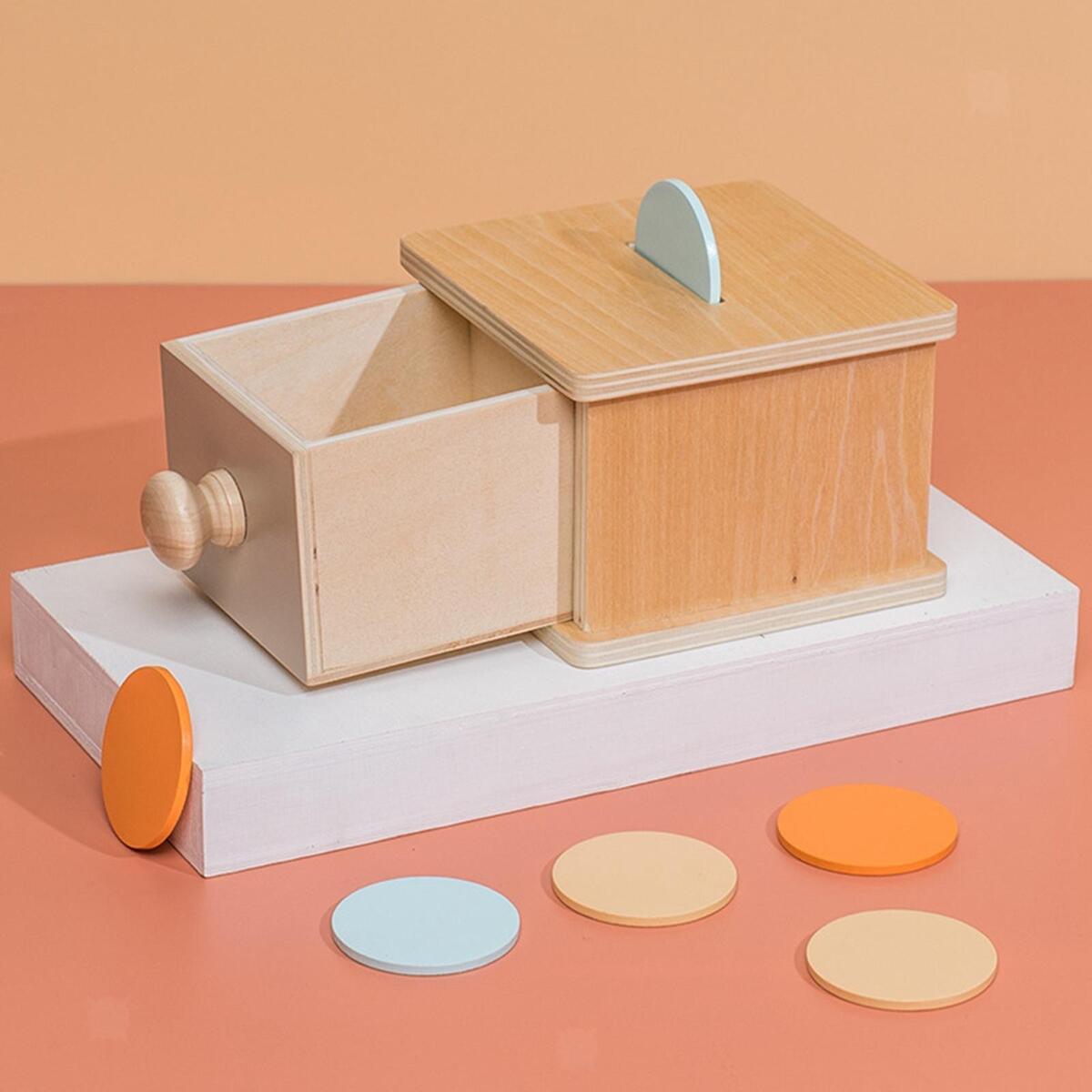 Montessori Coin Box Hand Eye Coordination Fine Motor Skills for Toddler