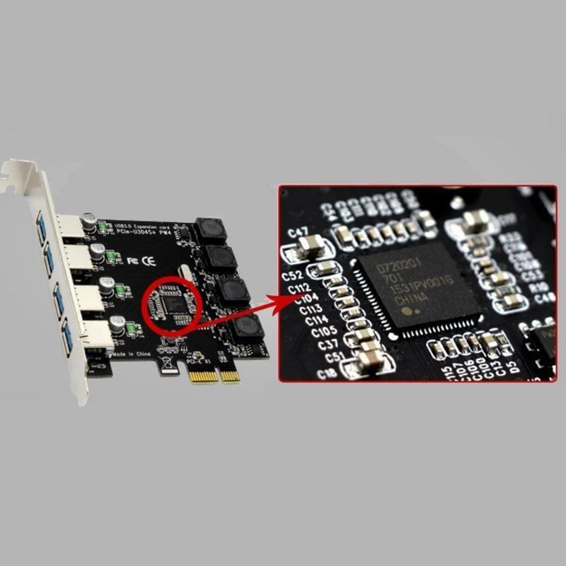PCI-E to USB 3.0 PCI Express Expansion Card,Supports USB Data Trans,4 Ports