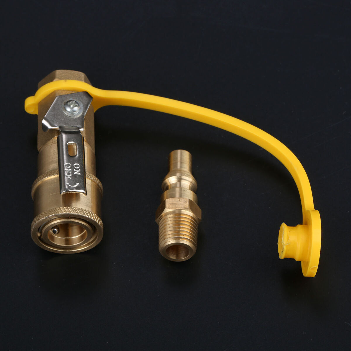 HQ Quick Connect Kit & Shutoff Valve Solid Brass For Propane/Natural Gas Systems