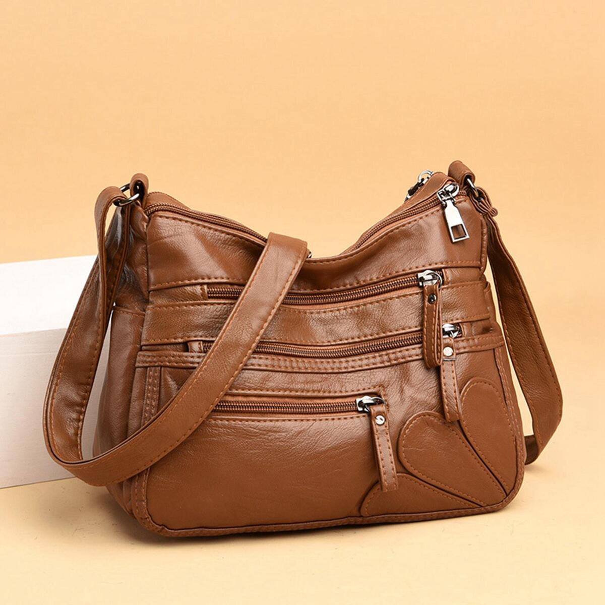 2x Women Shoulder Bag Fashion Crossbody Purse Handbag for Working Business