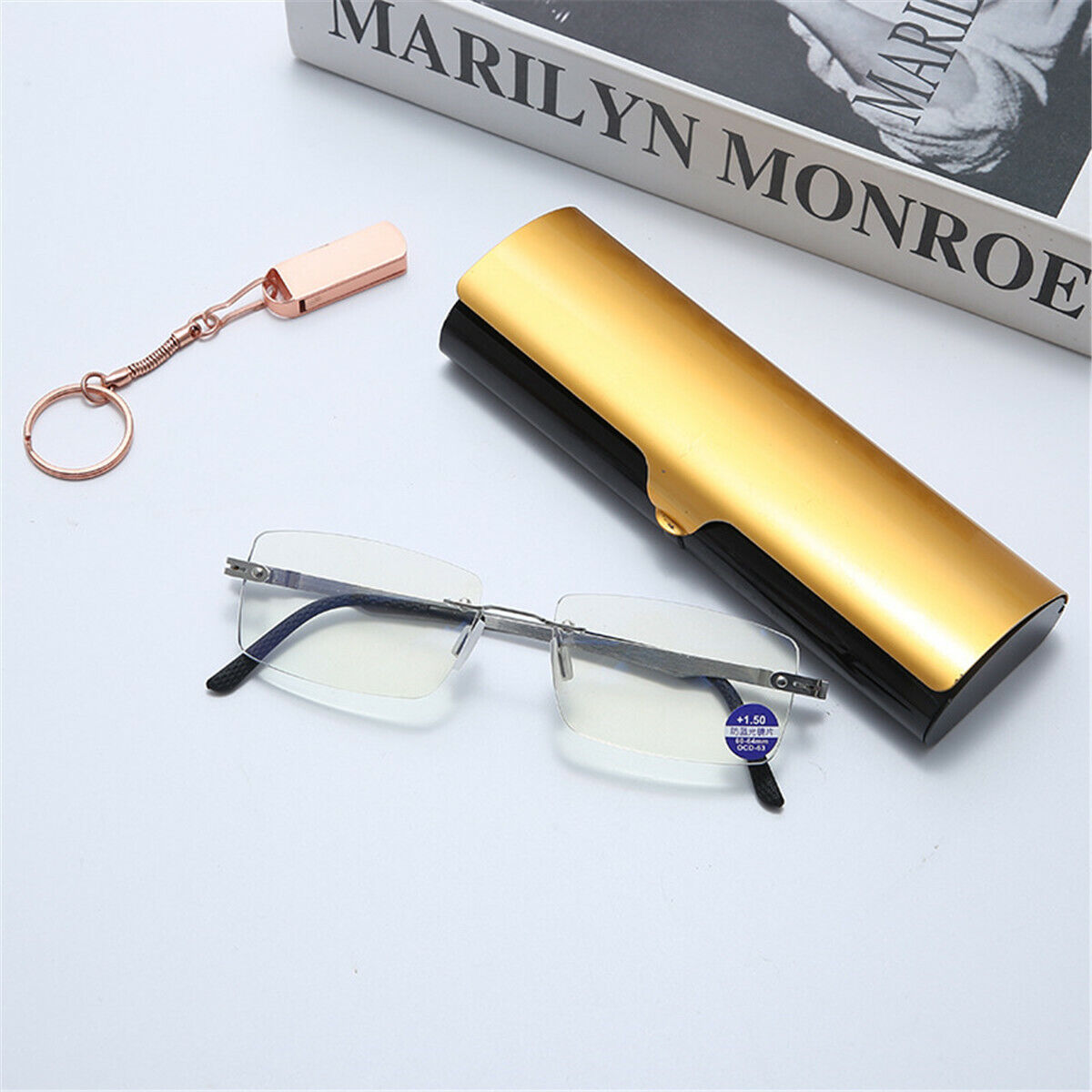 Portable Hard Metal Spectacles Glasses Protection Eyeglasses Case Holder Box