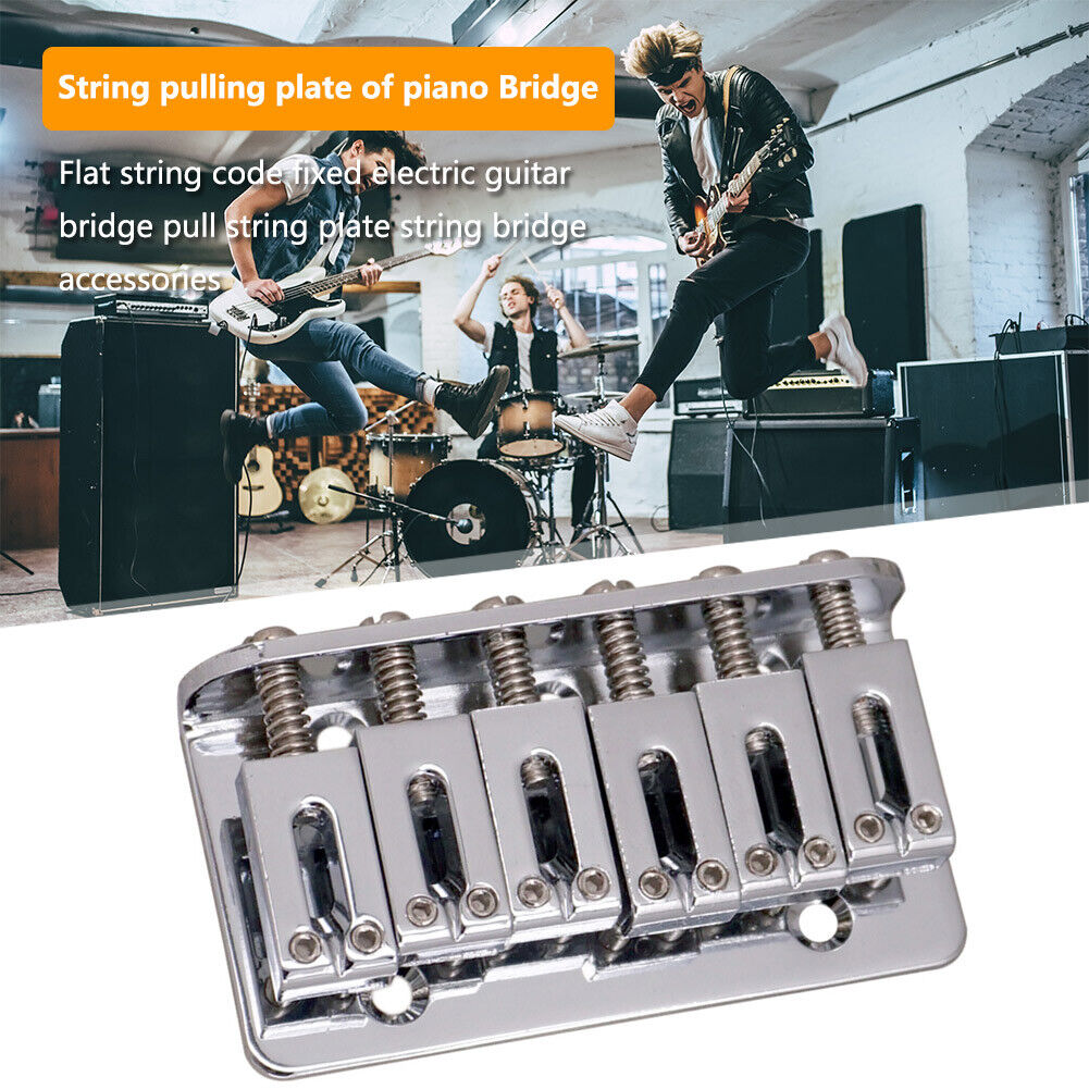 6 Strings Guitar Bridge Saddle Tailpiece for Fender Strat Electric Guitar