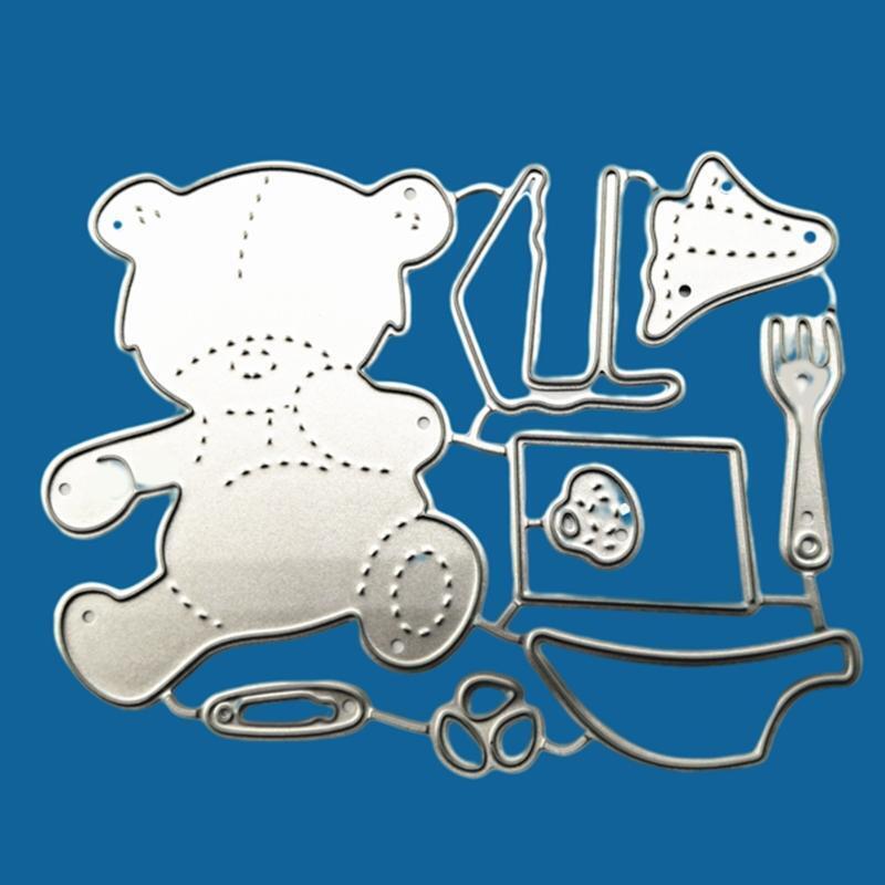Bear Cutting Dies Metal Stencils for Photo Album Decoration Crafts Making Gift