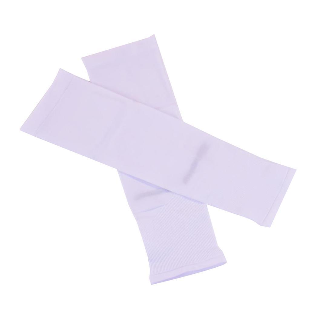 Outdoor Sunscreen Glove Anti UV Sun Protection Cooling Arm Sleeves White