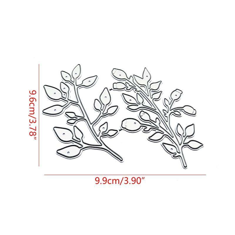 1 Set Flowerbud Leaves Metal Cutting Dies Embossing Stencil DIY Album Template