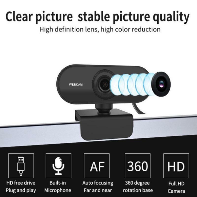 2K Webcam Free Drive for Desktop High-D USB Webcam Live Streaming Computer Web