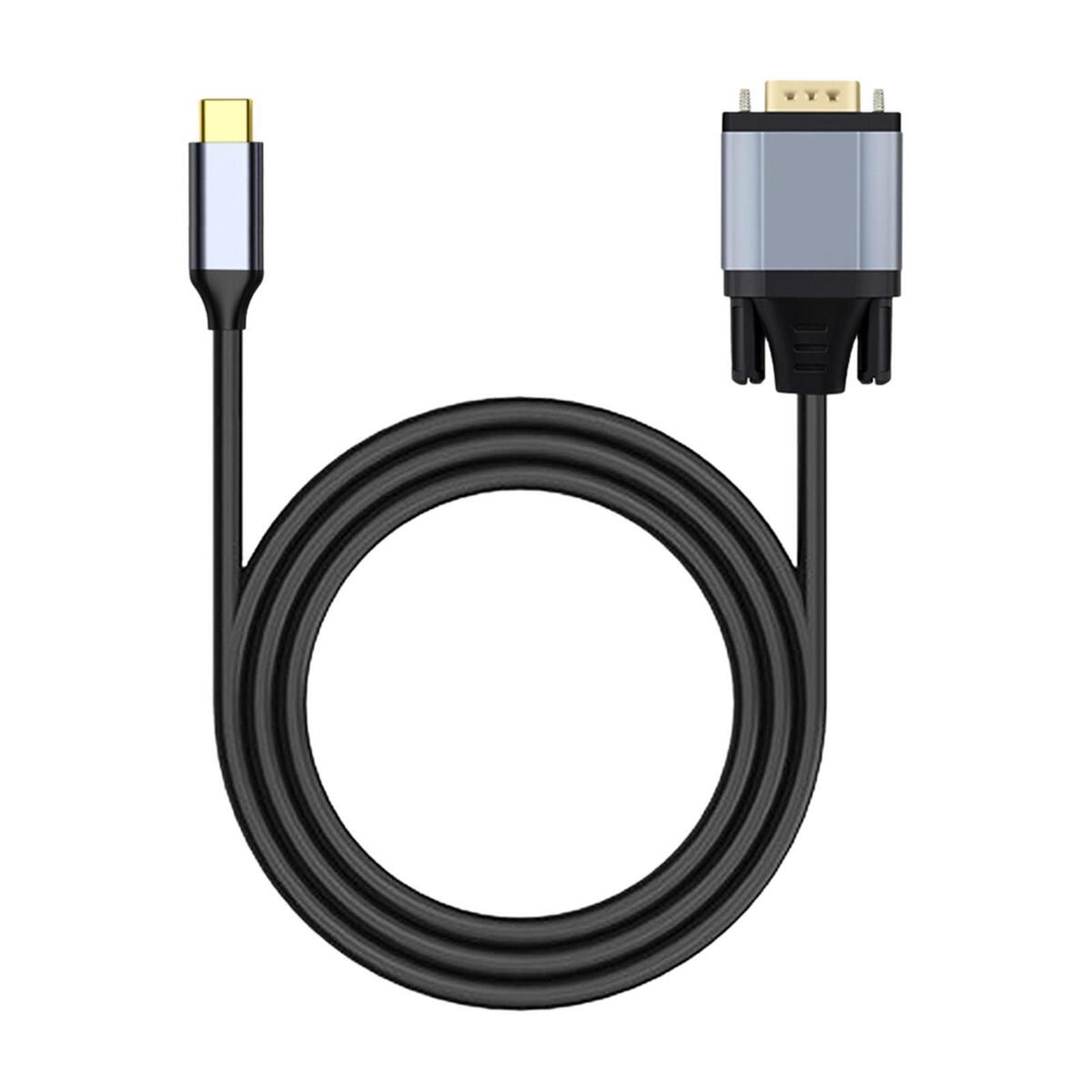 USB3.1 Type C to VGA Adapter Cable 1.8M Plug and Play Durable Professional for