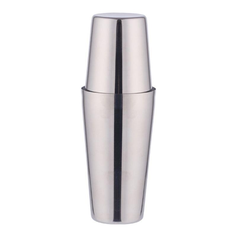 Big Stainless Steel Cocktail Boston Bar Shaker Easy to Use for Alcoholic Drinks