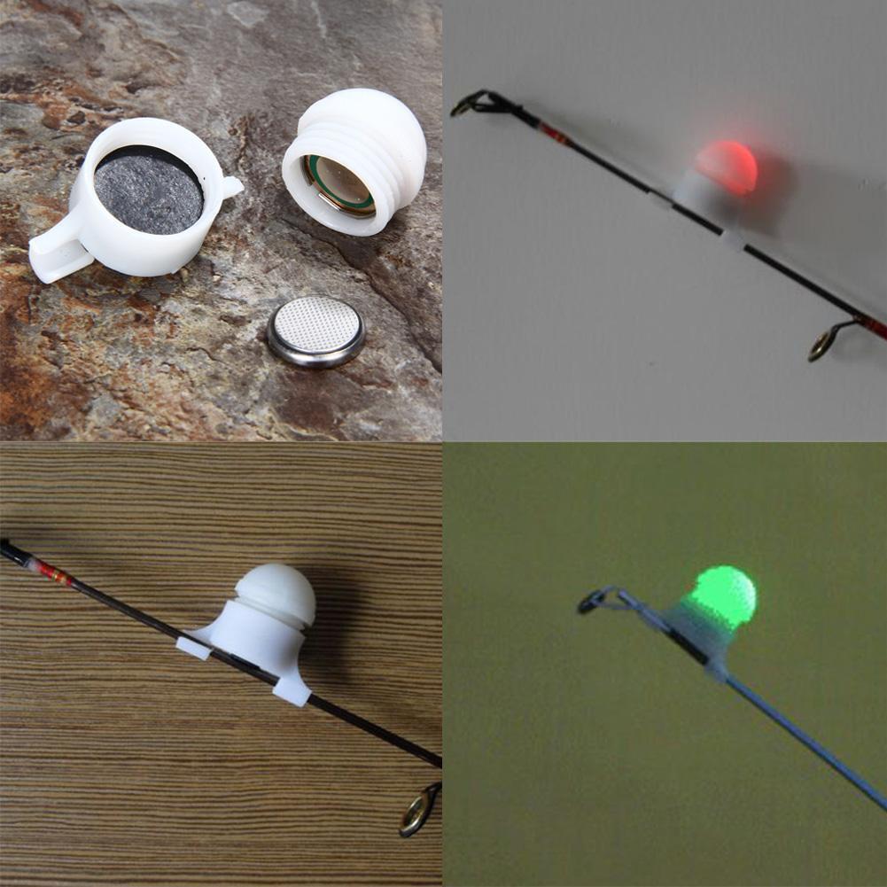 2 Pcs Fishing LED Rod Tip Night Light Strike Alert Glow Stick Bite Alarm