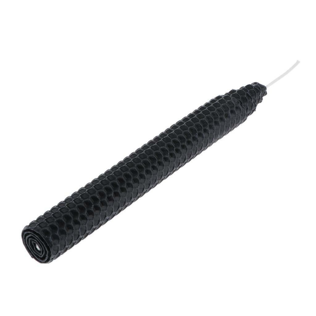8.27Inch Black Beeswax Candles Long Honeycomb Taper for Wedding