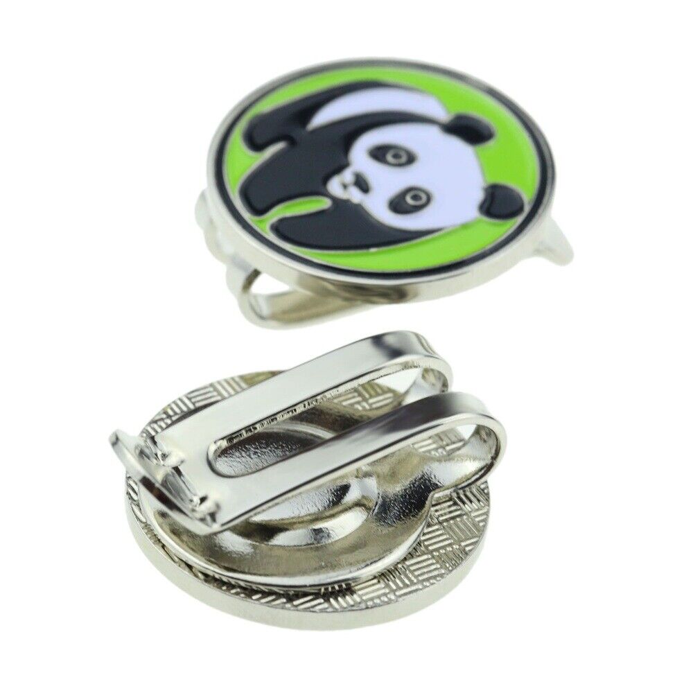 Cute Stylish Green Pande Pattern Design Hat Clip & Magnetic Golf Ball Marker