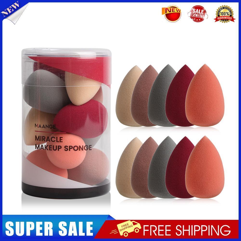 10pcs Mini Makeup Sponge Cosmetic Foundation Powder Puffs Wet Dry Dual Use