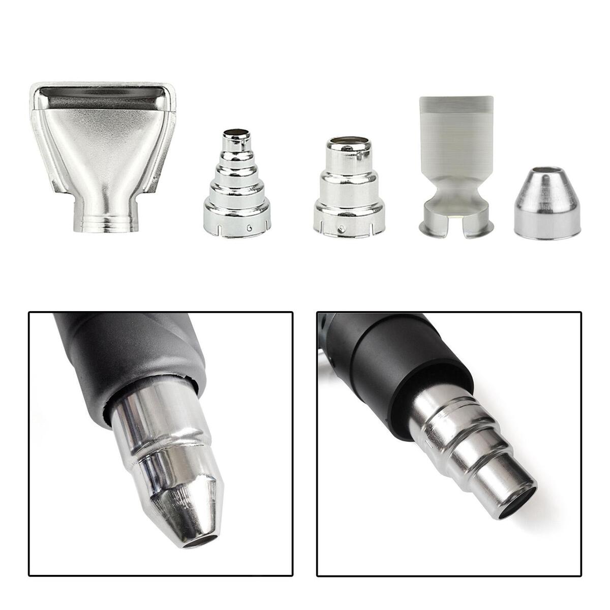 5 Pieces Heat   Nozzles Kit Stainless Steel for Hot Air Soldering Station