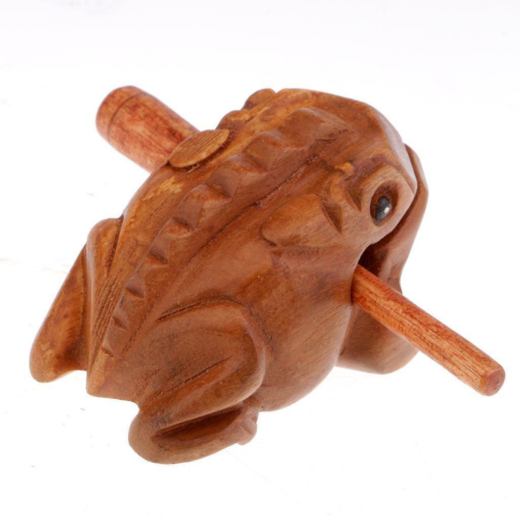 Wooden Luck Frogs  Children Musical  Office Ornaments#5