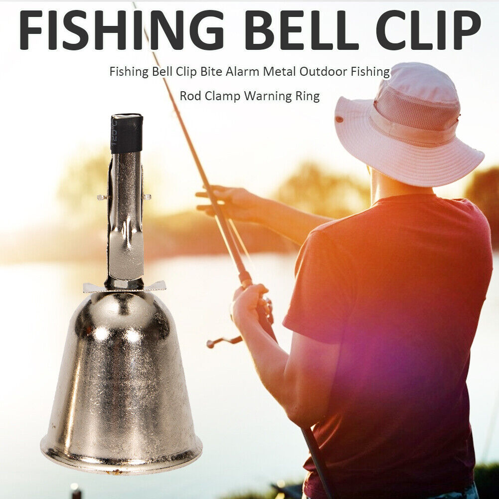 Fishing Bell Clip Bite Alarm Metal Outdoor Fishing Rod Clamp Warning Ring