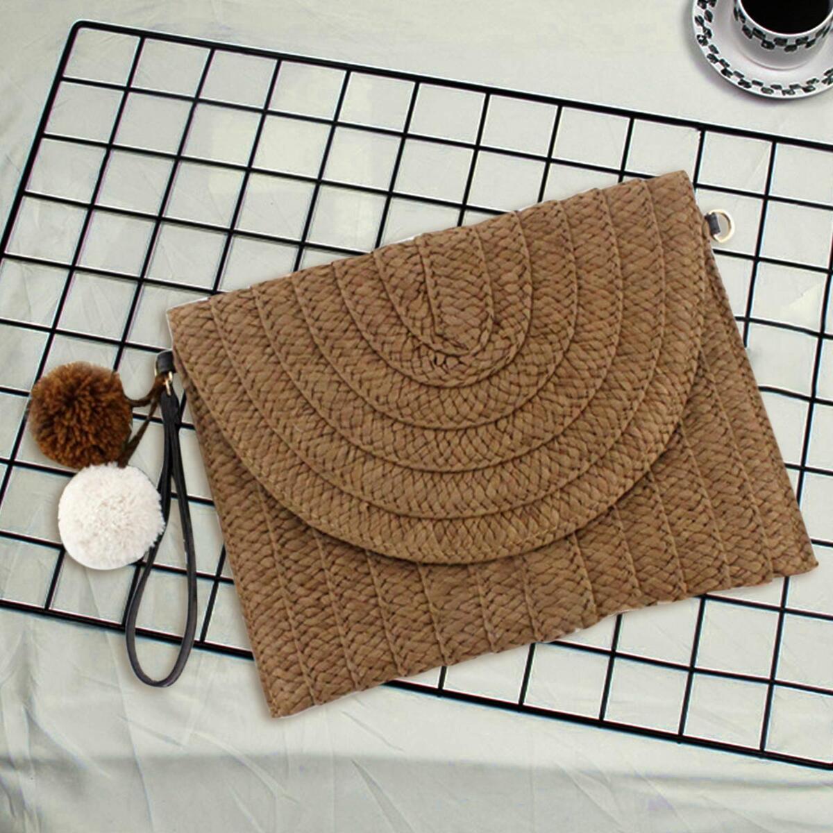 Women Straw Bag Crossbody Strap Shoulder Bags Beach Summer Ladies Casual Bags