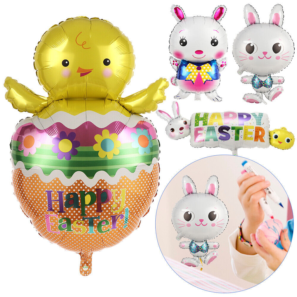 Wedding Aluminum Balloon Easter Egg Rabbit Party Decoration Bunny Balloon