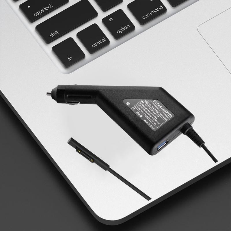 Car Charger Surface Laptop Car Charger, DC 15V 4A for Surface Laptop with QC3.0