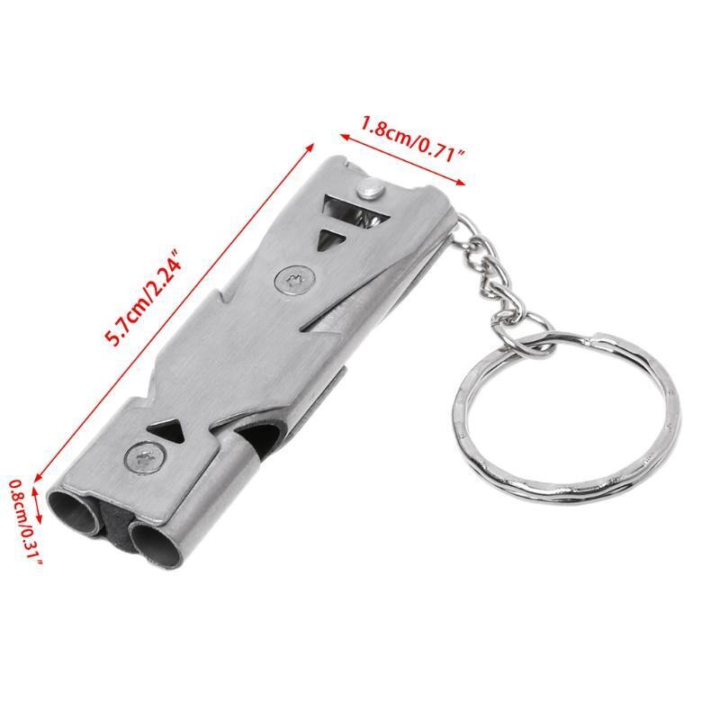Double Tubes High Decibel Survival Rescue Emergency Whistle Outdoor Accessories