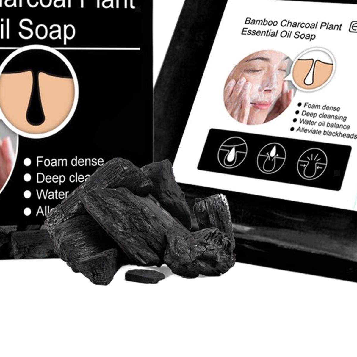 Activated Charcoal Soap Bar Deep Clean Face & Body Skin Care for Dry Skin