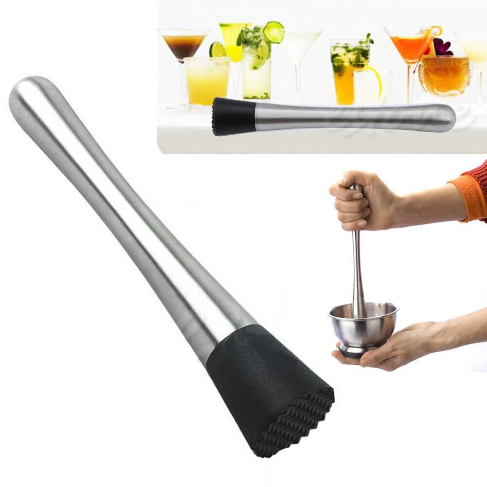Cocktail Muddler Stainless Steel Bar Mixer Barware Drink Mojito Cocktail