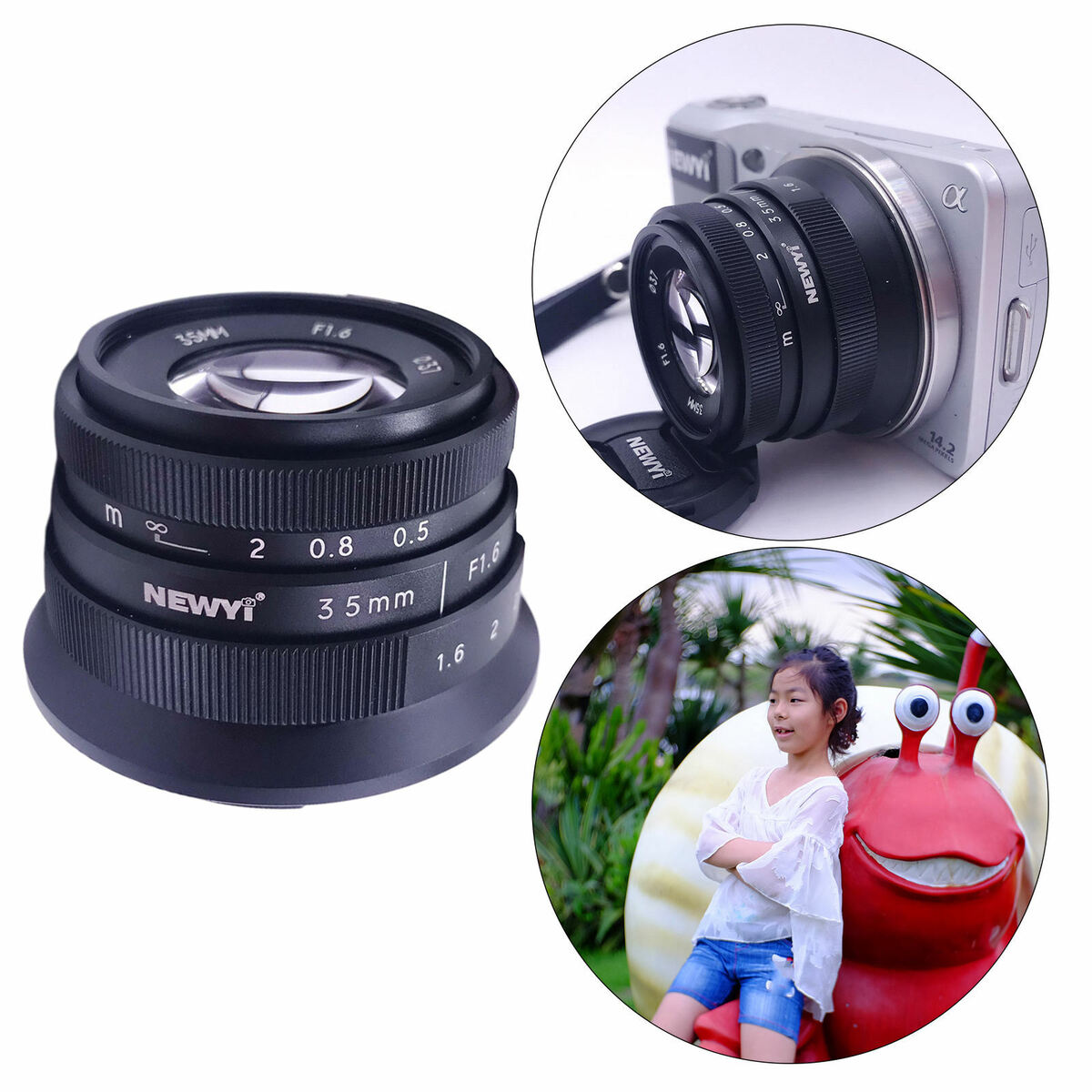 Mini 35mm F1.6  Lens for  A6300 A5100  NEX-5N NEX-5T A7 A7II