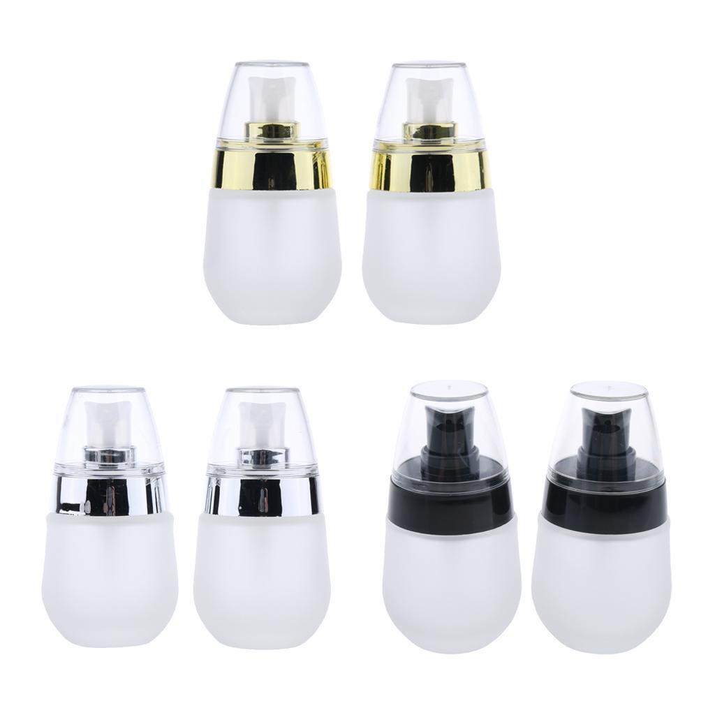 6 Pieces 30ml Frosting Glass Refillable Empty Pump Spray Bottle For Lotion