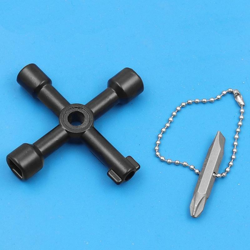 Universal 4 Way Multi-Functional Utilities Key With Screwdriver Bits Electric