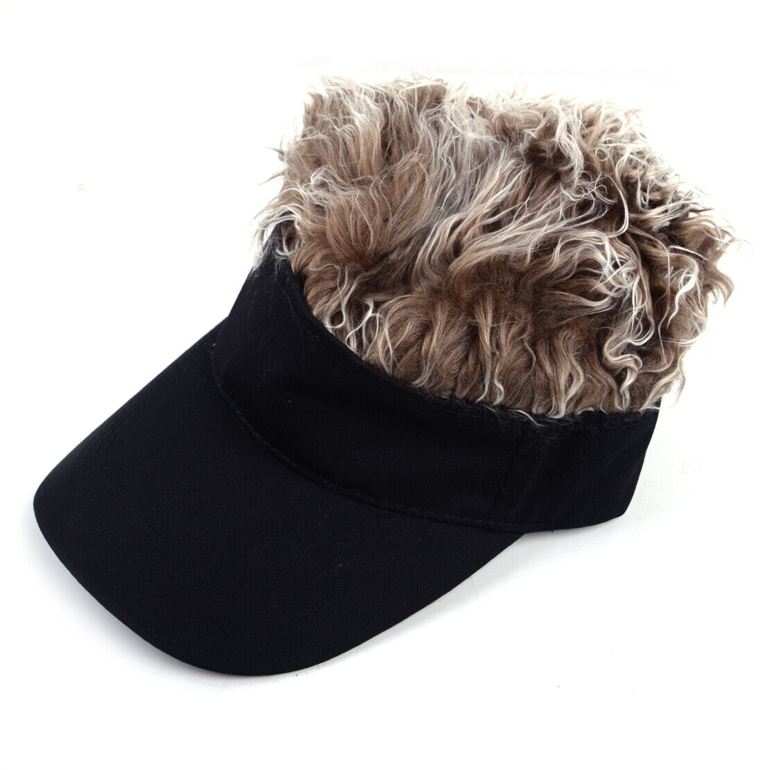 GRAY&BLACK Toupee Wig Hairpiece Baseball Hat Sun Visor Cap Adjustable Hook Li