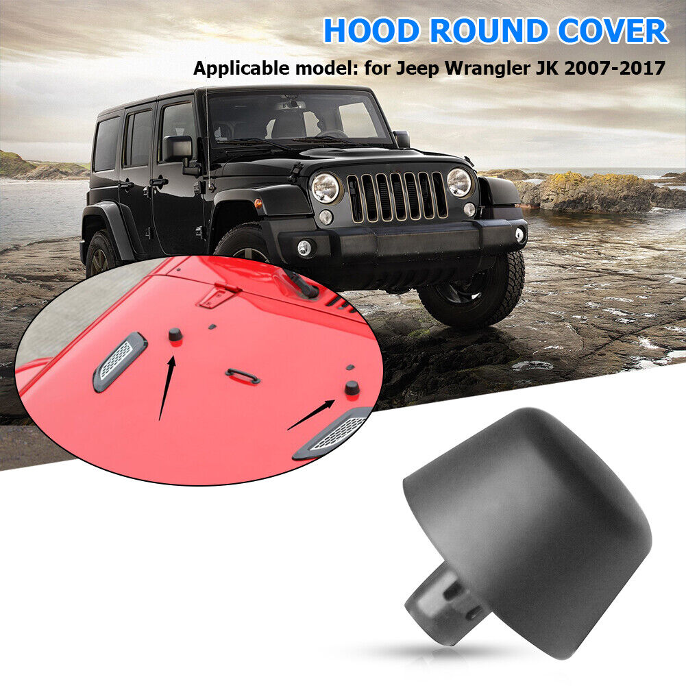 Hood Bump Stop Bonnet Bumper Cushion Black for Jeep Wrangler JK 2007-2017