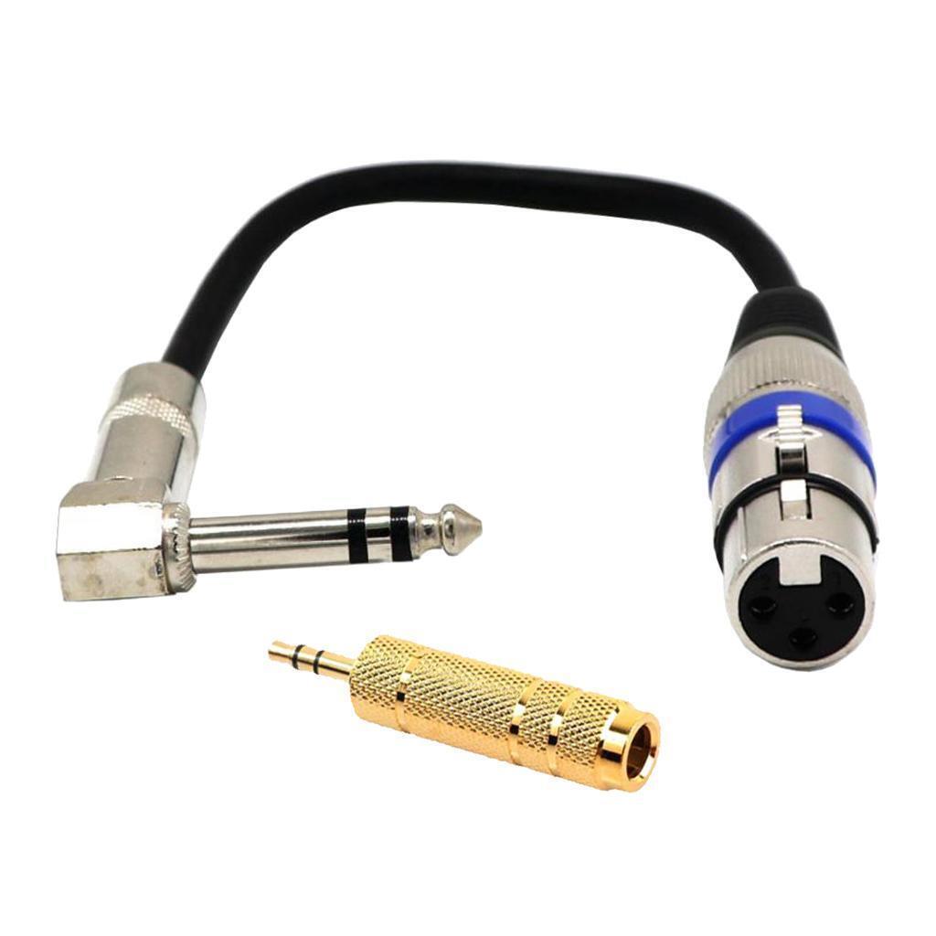 6.35mm TRS Male to XLR 3 Pin Female Stereo Audio Cord And 1/8 to 1/4, Male to