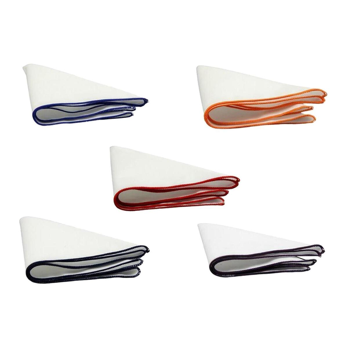Colorful Rim Pocket Square Handkerchief Groom Suit Accessories for Wen