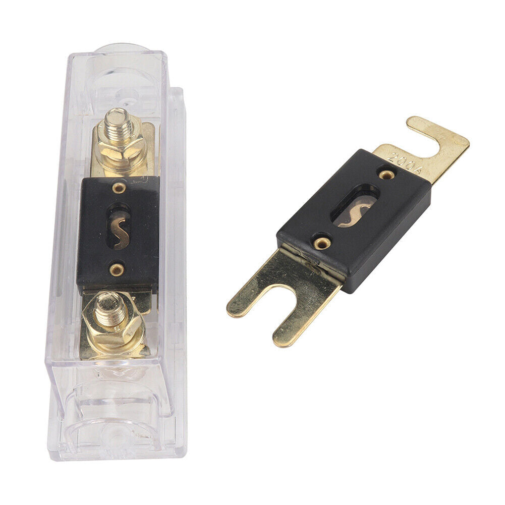 Car Stereo Audio Inline ANL Fuse Holder with 200A 300 Amp ANL Fuses Kit