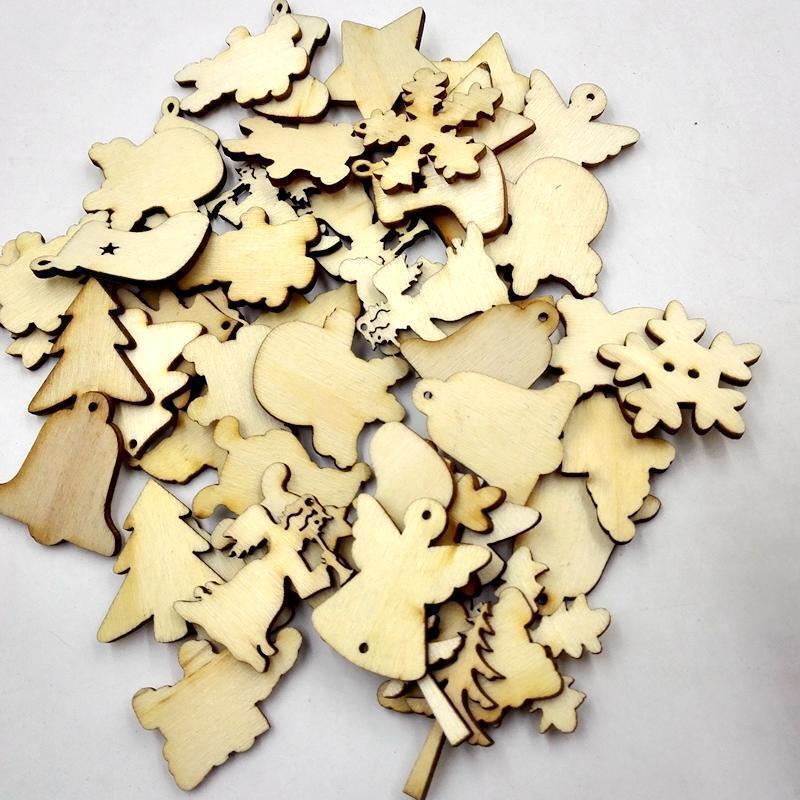 250 Pieces Assorted Sizes Shapes Natural Wood Pieces for Cardmaking Scrapbooking