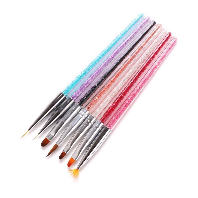 Flat Tip Pen Acrylic UV GEL Extension Builder Painting Pattern DIY Design Draw